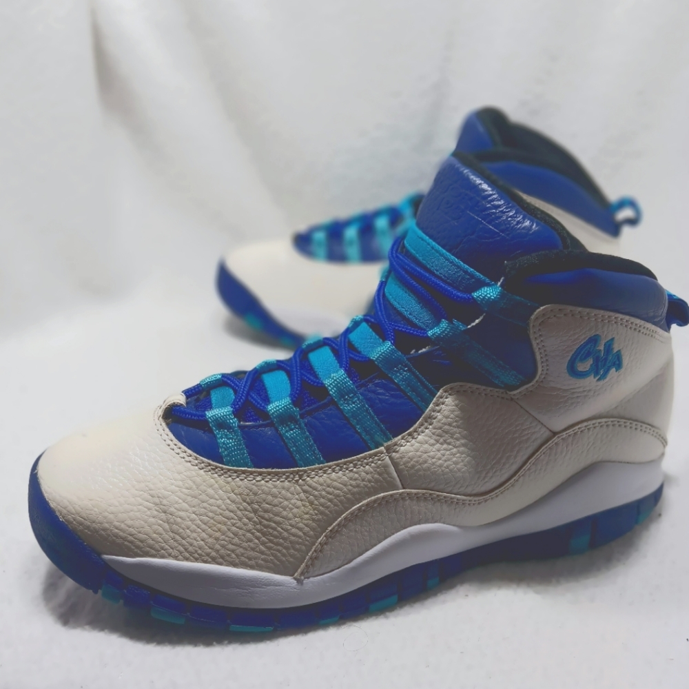 Nike Air Jordan X 10 Retro White/Concord-Blue Lagoon-Black 310806107 - Kids